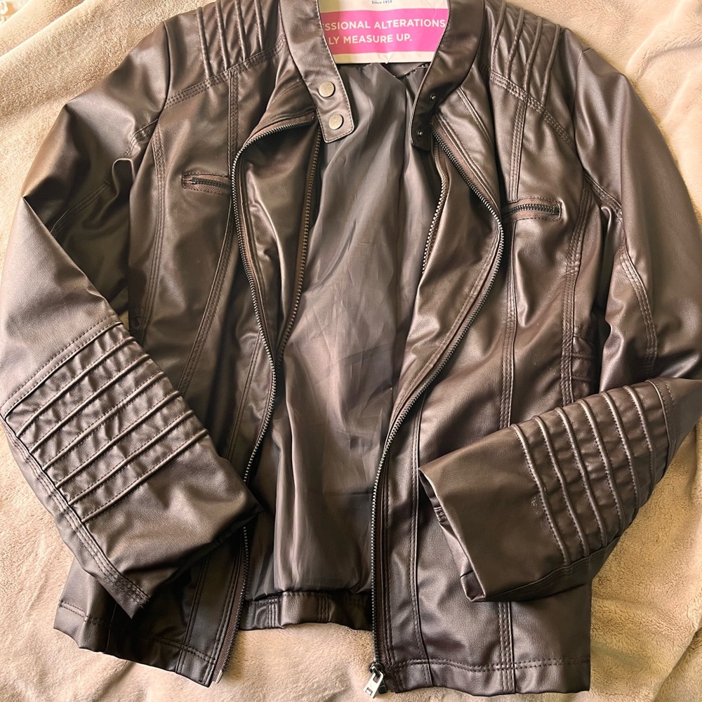Women's dark brown Leather Jacket